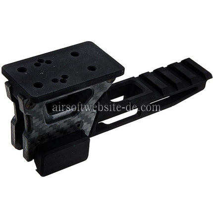 Revanchist Airsoft 226 Zoll Modulare Optikhalterung V2 Geeignet für Amphibious RMR Docter Leuchtpunktvisierhalterung und Lasergeräte Riser Schwarz