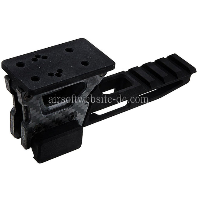 Revanchist Airsoft 226 Zoll Modulare Optikhalterung V2 Geeignet für Amphibious RMR Docter Leuchtpunktvisierhalterung und Lasergeräte Riser Schwarz