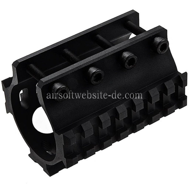 LCT 3-Seiten 75mm 7-Slots 20mm Picatinny-Schalldämpferschiene Geeignet für Gewehre AS VAL VSS Serie Airsoft Schwarz