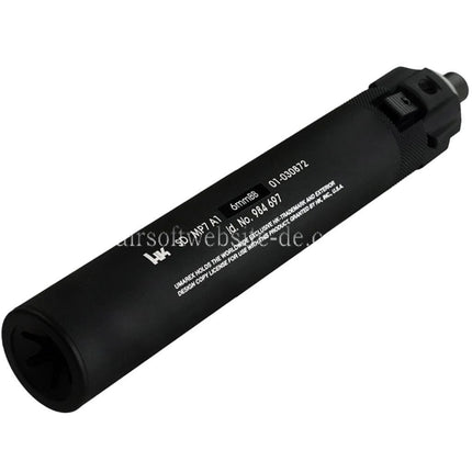 VFC (H&K lizenziert) Schnellablösung MP7A1 Schalldämpfer Geeignet für KSC MP7 Serie GBB Gewehre Airsoft Schwarz
