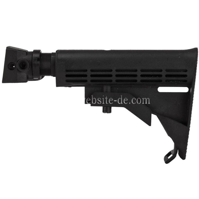CYMA LE Stil 6-Positions Einziehbar Schaft mit Schaft Adapter QD Schlinge Schwenken Pufferrohr geeignet für AK Serie AEG Gewehre Airsoft Schwarz