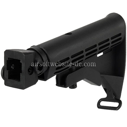 CYMA LE Stil 6-Positions Einziehbar Schaft mit Schaft Adapter QD Schlinge Schwenken Pufferrohr geeignet für AK Serie AEG Gewehre Airsoft Schwarz