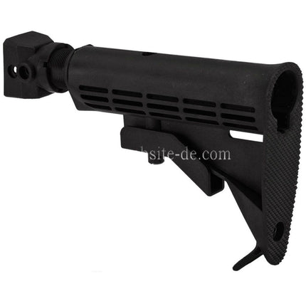 CYMA LE Stil 6-Positions Einziehbar Schaft mit Schaft Adapter QD Schlinge Schwenken Pufferrohr geeignet für AK Serie AEG Gewehre Airsoft Schwarz