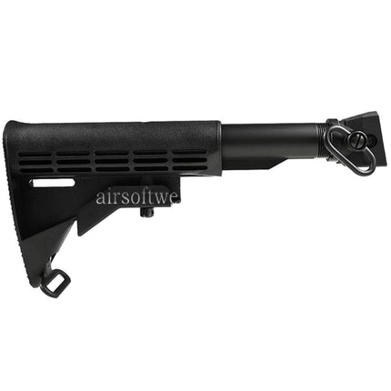 CYMA LE Stil 6-Positions Einziehbar Schaft mit Schaft Adapter QD Schlinge Schwenken Pufferrohr geeignet für AK Serie AEG Gewehre Airsoft Schwarz