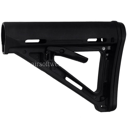 E&C MOE Stil Einziehbarer Schaft Geeignet für M4 M16 Serie AEG Gewehre Airsoft Schwarz
