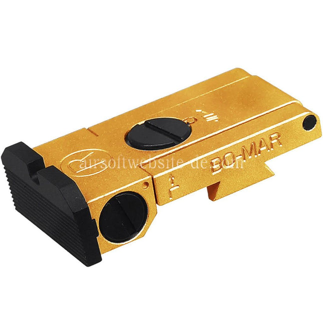 5KU CNC Aluminum Bo-Mar Stil hinteres Visier Geeignet für WE (WE-TECH) Tokyo Marui Hi-Capa Serie GBB Pistolen Airsoft