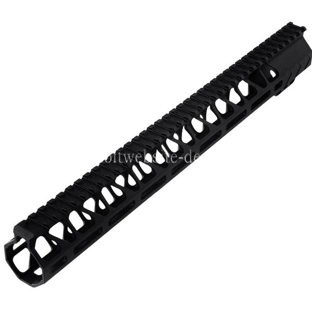 BAD Workhorse CNC Aluminum 15 Zoll Free Float M-LOK Handschutz schienen system Geeignet für VFC AR M4 Serie GBB Gewehre Airsoft Schwarz