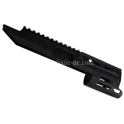 5KU CNC Aluminum M-LOK Handguard Rail System mit Charging Handle Geeignet für CYMA MP5K Serie GBB Gewehre Airsoft Schwarz