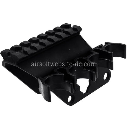 APS 7-Slots 20mm Zielfernrohrmontage auf der oberen Schiene mit 4x Patronenhülsenhalter Geeignet für APS CAM870 Serie Schrotflinte Airsoft