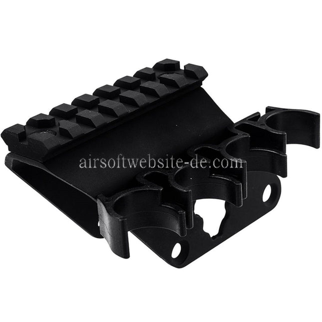 APS 7-Slots 20mm Zielfernrohrmontage auf der oberen Schiene mit 4x Patronenhülsenhalter Geeignet für APS CAM870 Serie Schrotflinte Airsoft