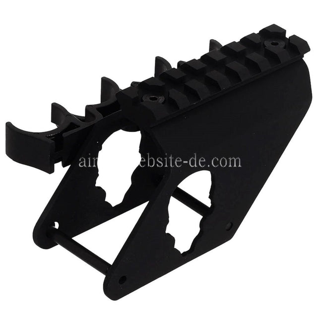 APS 7-Slots 20mm Zielfernrohrmontage auf der oberen Schiene mit 4x Patronenhülsenhalter Geeignet für APS CAM870 Serie Schrotflinte Airsoft