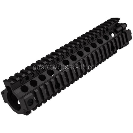 CYMA 241mm Aluminum MK18 Stil RAS Handschutz Schienen System geeignet für M4 M16 Serie AEG Gewehre Airsoft Schwarz