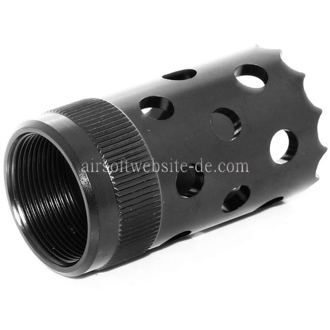 CYMA 50mm Sport Tactical M3 Schrotflinten Mündungsbremse Feuerdämpfer Geeignet für -22mm CCW Gegen den Uhrzeigersinn Lauf Gewehre Airsoft Schwarz