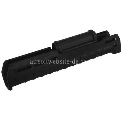 CYMA 297mm Polymer ZHUKOV Stil AKM M-LOK Oberer Unterer Handschutz System Geeignet für CYMA CM077 AK Zhukov Serie AEG Gewehre Airsoft Schwarz