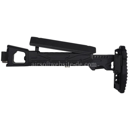 5KU KPYK Teleskop Klappschaft mit Cheek Riser Geeignet für GHK AK74 Serie GBB Gewehre Schwarz