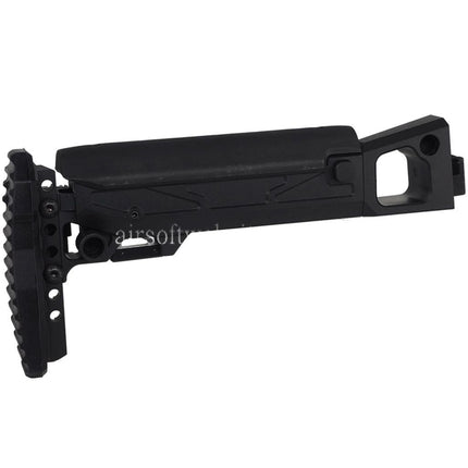 5KU KPYK Teleskop Klappschaft mit Cheek Riser Geeignet für GHK AK74 Serie GBB Gewehre Schwarz