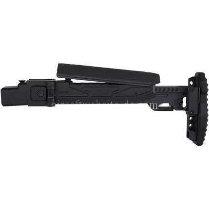 5KU KPYK Teleskop Klappschaft mit Cheek Riser Geeignet für GHK AKM V2 Serie GBB Gewehre Schwarz