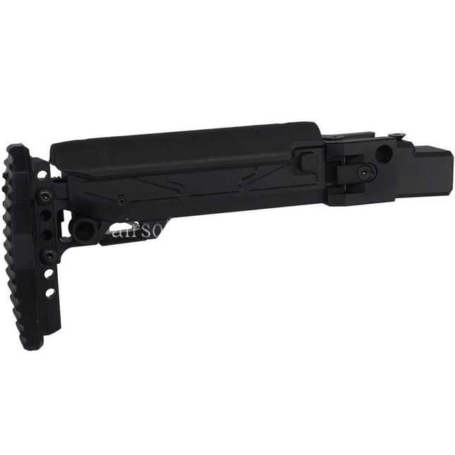 5KU KPYK Teleskop Klappschaft mit Cheek Riser Geeignet für GHK AKM V2 Serie GBB Gewehre Schwarz