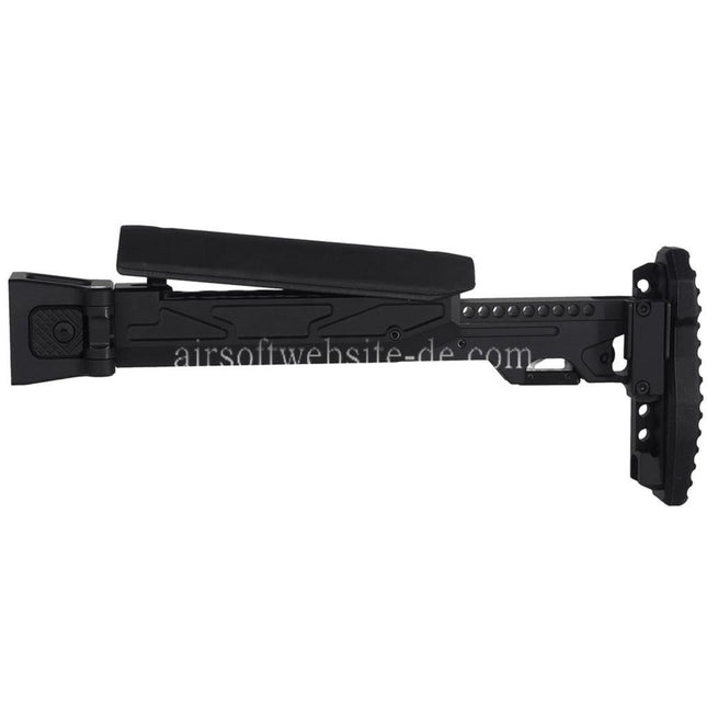 5KU KPYK Teleskop Klappschaft mit Cheek Riser Geeignet für Tokyo Marui AKM Serie GBB Gewehre Schwarz