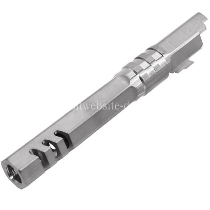 5KU 5 Zoll Edelstahl Hexagon Außenlauf +11mm CW Im Uhrzeigersinn Geeignet für Armorer Works WE (WE-TECH) Tokyo Marui Hi-Capa 5.1 Serie GBB Pistolen Airsoft