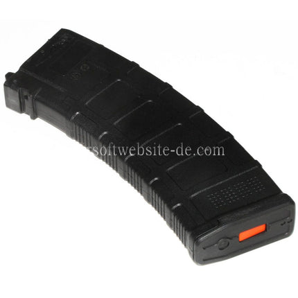 WELL PRO 24rd Polymer PMAG Gas Magazin Geeignet für Well / WE G74A AK74 Serie GBB Gewehre Airsoft Schwarz