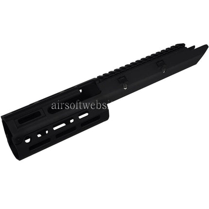 5KU 350mm Monolithic M-LOK Handschutz Schienen System Set Geeignet für Tokyo Marui Next Gen. MP5 AEG / VFC MP5 GBB Gewehre Airsoft Schwarz