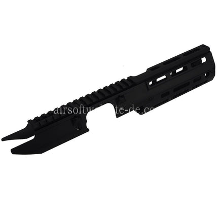 5KU 350mm Monolithic M-LOK Handschutz Schienen System Set Geeignet für Tokyo Marui Next Gen. MP5 AEG / VFC MP5 GBB Gewehre Airsoft Schwarz