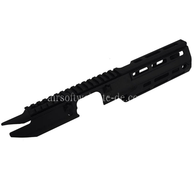 5KU 350mm Monolithic M-LOK Handschutz Schienen System Set Geeignet für Tokyo Marui Next Gen. MP5 AEG / VFC MP5 GBB Gewehre Airsoft Schwarz