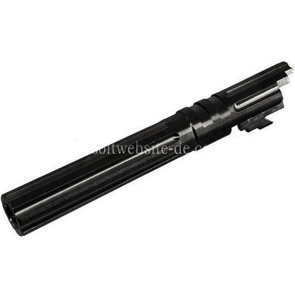 5KU 5 Zoll Edelstahl Gerade geriffelt Außenlauf +11mm CW Im Uhrzeigersinn Geeignet für Armorer Works WE (WE-TECH) Tokyo Marui Hi-Capa 5.1 Serie GBB Pistolen Airsoft