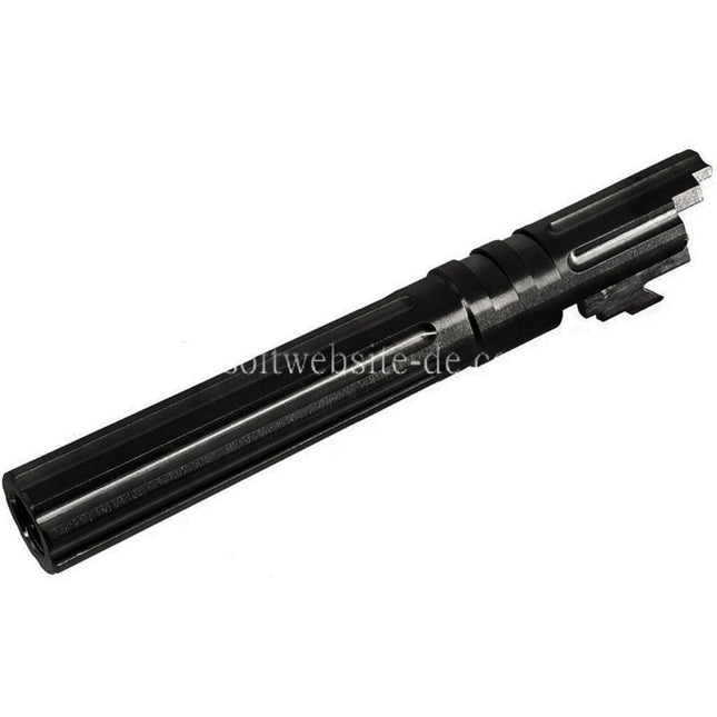 5KU 5 Zoll Edelstahl Gerade geriffelt Außenlauf +11mm CW Im Uhrzeigersinn Geeignet für Armorer Works WE (WE-TECH) Tokyo Marui Hi-Capa 5.1 Serie GBB Pistolen Airsoft