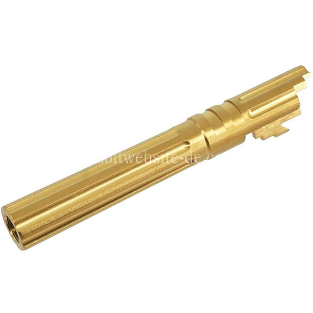 5KU 5 Zoll Edelstahl Gerade geriffelt Außenlauf +11mm CW Im Uhrzeigersinn Geeignet für Armorer Works WE (WE-TECH) Tokyo Marui Hi-Capa 5.1 Serie GBB Pistolen Airsoft