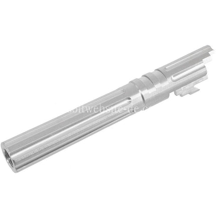 5KU 5 Zoll Edelstahl Gerade geriffelt Außenlauf +11mm CW Im Uhrzeigersinn Geeignet für Armorer Works WE (WE-TECH) Tokyo Marui Hi-Capa 5.1 Serie GBB Pistolen Airsoft