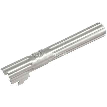 5KU 5 Zoll Edelstahl Gerade geriffelt Außenlauf +11mm CW Im Uhrzeigersinn Geeignet für Armorer Works WE (WE-TECH) Tokyo Marui Hi-Capa 5.1 Serie GBB Pistolen Airsoft