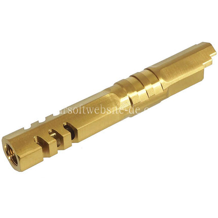 5KU 4.3 Zoll Edelstahl Hexagon Außenlauf +11mm CW Im Uhrzeigersinn Geeignet für Armorer Works WE (WE-TECH) Tokyo Marui Hi-Capa 4.3 Serie GBB Pistolen Airsoft