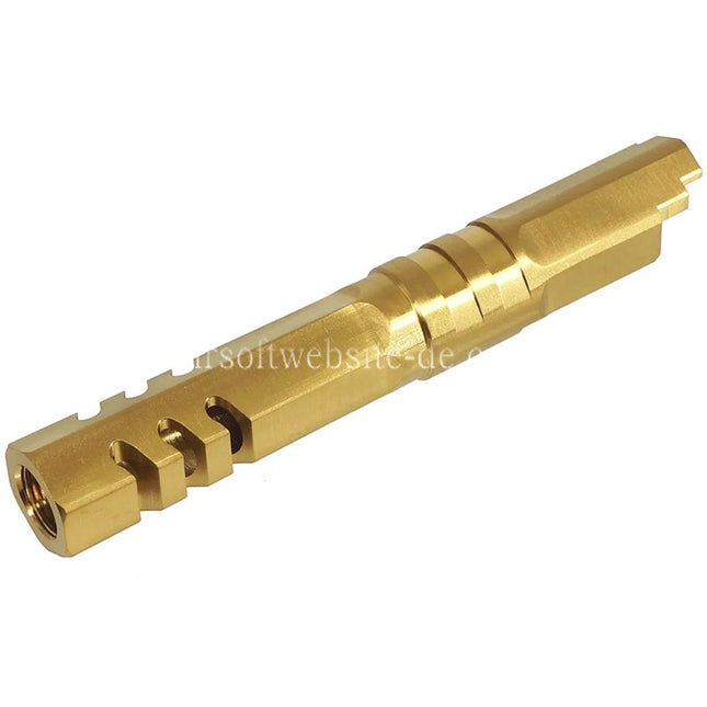 5KU 4.3 Zoll Edelstahl Hexagon Außenlauf +11mm CW Im Uhrzeigersinn Geeignet für Armorer Works WE (WE-TECH) Tokyo Marui Hi-Capa 4.3 Serie GBB Pistolen Airsoft
