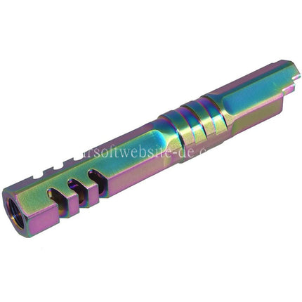 5KU 4.3 Zoll Edelstahl Hexagon Außenlauf +11mm CW Im Uhrzeigersinn Geeignet für Armorer Works WE (WE-TECH) Tokyo Marui Hi-Capa 4.3 Serie GBB Pistolen Airsoft