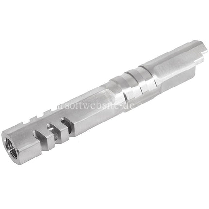 5KU 4.3 Zoll Edelstahl Hexagon Außenlauf +11mm CW Im Uhrzeigersinn Geeignet für Armorer Works WE (WE-TECH) Tokyo Marui Hi-Capa 4.3 Serie GBB Pistolen Airsoft