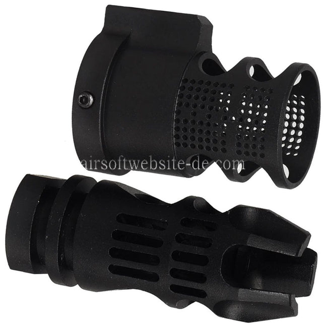 E&C Epsilon 556 Stil Feuerdämpfer -14mm CCW gegen den Uhrzeigersinn Gewinde mit Blast Diverter