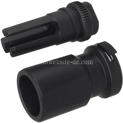 E&C Blackout 51T 3-polig Feuerdämpfer mit Blast Diverter Geeignet für -14mm CCW Gewinde gegen den Uhrzeigersinn