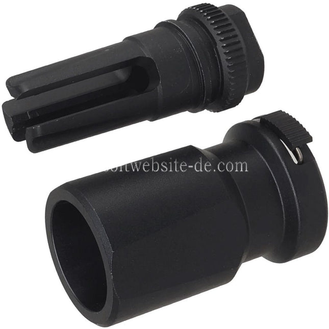 E&C Blackout 51T 3-polig Feuerdämpfer mit Blast Diverter Geeignet für -14mm CCW Gewinde gegen den Uhrzeigersinn