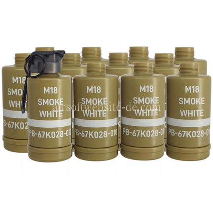 APS HAKKOTSU 12pcs Thunder B Co2 Schallgranate M18 Rauch weiße Hülse Flasche mit Kern