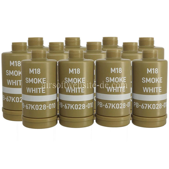 APS HAKKOTSU 12pcs Thunder B Co2 Schallgranate M18 Rauch weiße Hülse Flasche