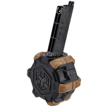 Armorer Works AW Custom 350rd Gas Adaptive Trommelmagazin Geeignet für Armorer Works AW / WE (WE-TECH) Desert Eagle GBB Pistolen Airsoft