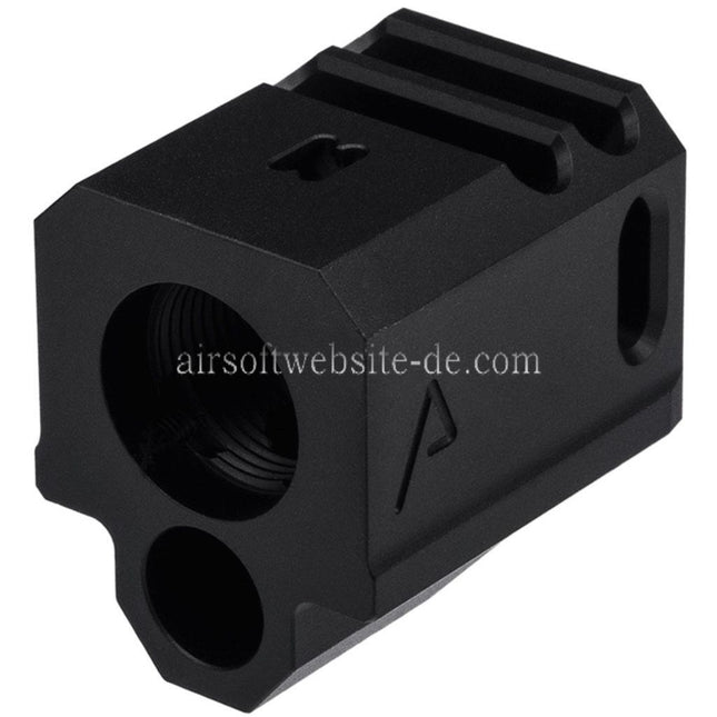 RWA Agency Arms 417 Doppelanschluss Kompensator -14mm CCW Gewinde gegen den Uhrzeigersinn Geeignet für G-Serie GBB Pistolen Airsoft