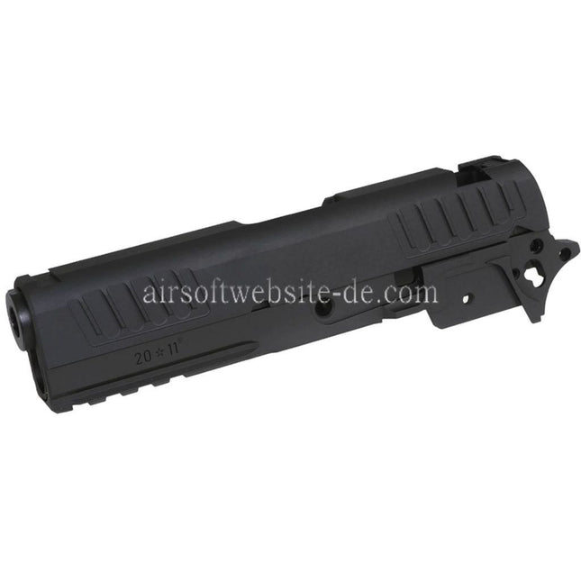 Bomber Airsoft CNC Aluminum Staccato-P 9mm 4.15 Stil Lauf Schlitten Mitte Rahmen Kit Set Geeignet für Tokyo Marui Hi-Capa Serie GBB Pistolen Schwarz