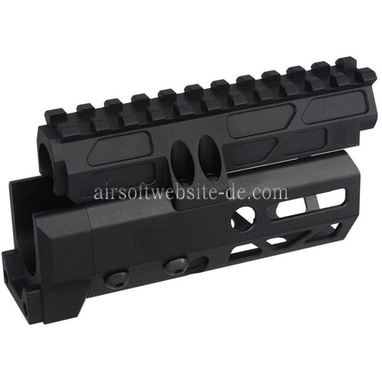 5KU 4.7 Zoll MMS Stil M-Lok Handschutz Schienen System Geeignet für CYMA D-BOYS AKS-74U Serie AEG Gewehre Airsoft Schwarz