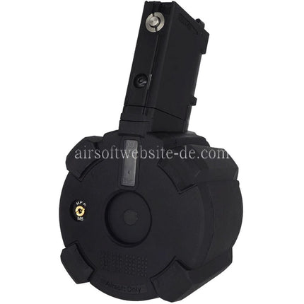 CYMA 500rd Elektrisch Schallsteuerung Wicklung Gas Trommelmagazin Geeignet für CYMA CGS Tokyo Marui M4 Serie MWS GBB Gewehre Airsoft Schwarz