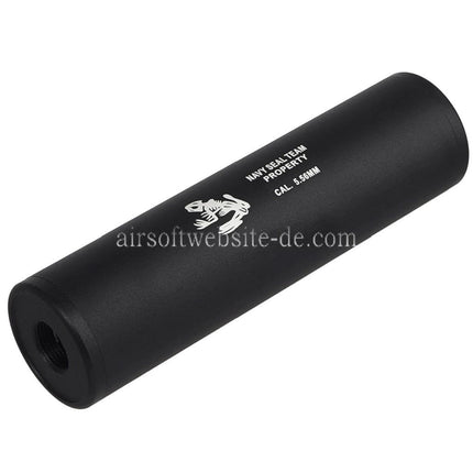 CYMA 128mm x 35mm Navy Seal Stil Schalldämpfers Geeignet für -14mm CCW gegen den Uhrzeigersinn / +14mm CW Gewinde im Uhrzeigersinn