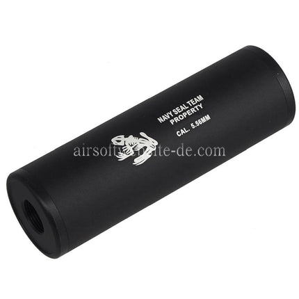 CYMA 108mm x 35mm Navy Seal Stil Schalldämpfers Geeignet für -14mm CCW gegen den Uhrzeigersinn / +14mm CW Gewinde im Uhrzeigersinn