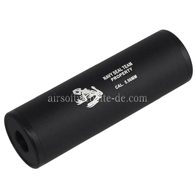 CYMA 108mm x 35mm Navy Seal Stil Schalldämpfers Geeignet für -14mm CCW gegen den Uhrzeigersinn / +14mm CW Gewinde im Uhrzeigersinn